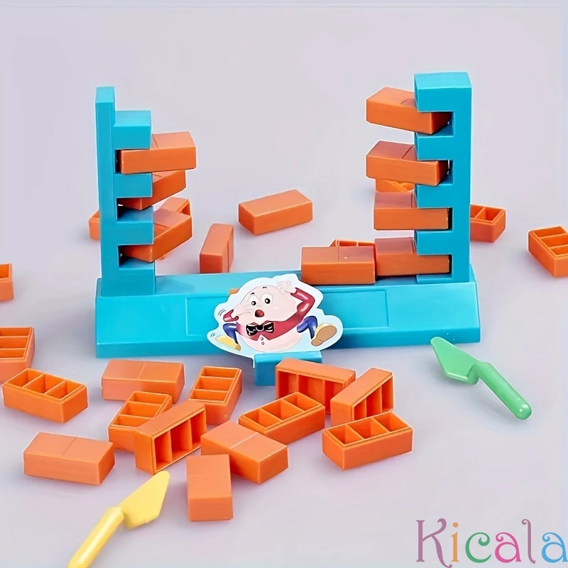 3D Parent-Child Family Party Game Educational Toys Challenging Kids 3D Humpty Dumpty Plastic Wall Brick Game Desktop games toy 4
