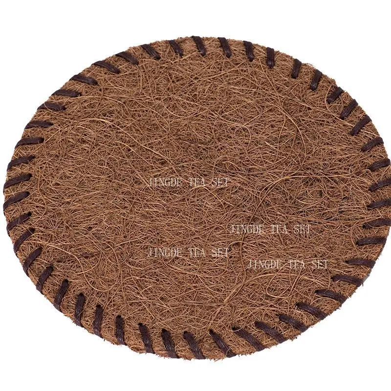 Natural Coconut Silk Coaster Coconut Brown Specialty Tea Mat Home Tea Ceremony Accessories Small Mat Mane Woven Insulation Pad