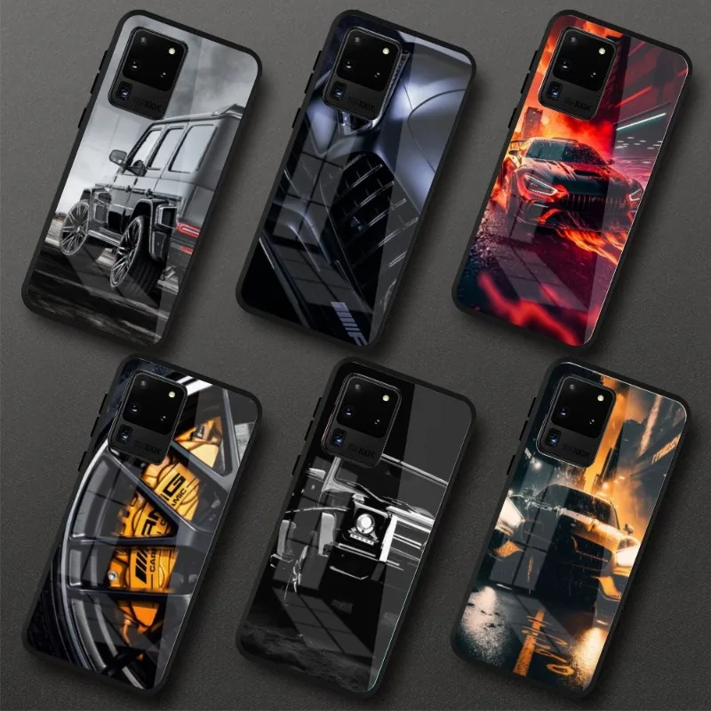 Raadt Welke Auto Smart Phone Case Voor Samung S23 S22 S21 Pro Ultra A13 A33 A53 Note 20 Pc Glazen Telefoonhoes Funda