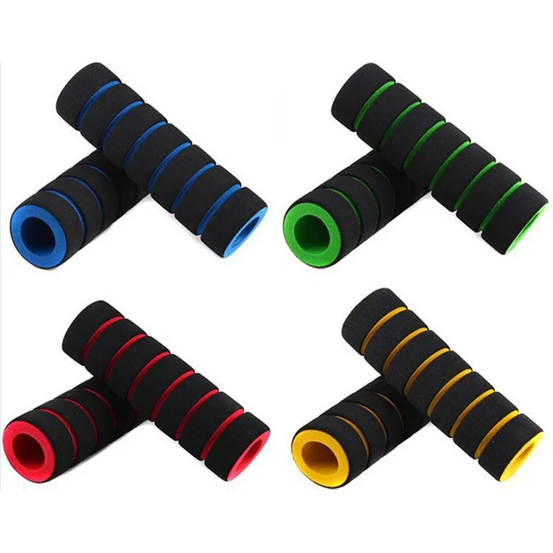 1pair Bike Racing Bicycle Motorcycle Handle Bar Foam Sponge Grip Cover Non-slip Soft Handlebar Bike Bar