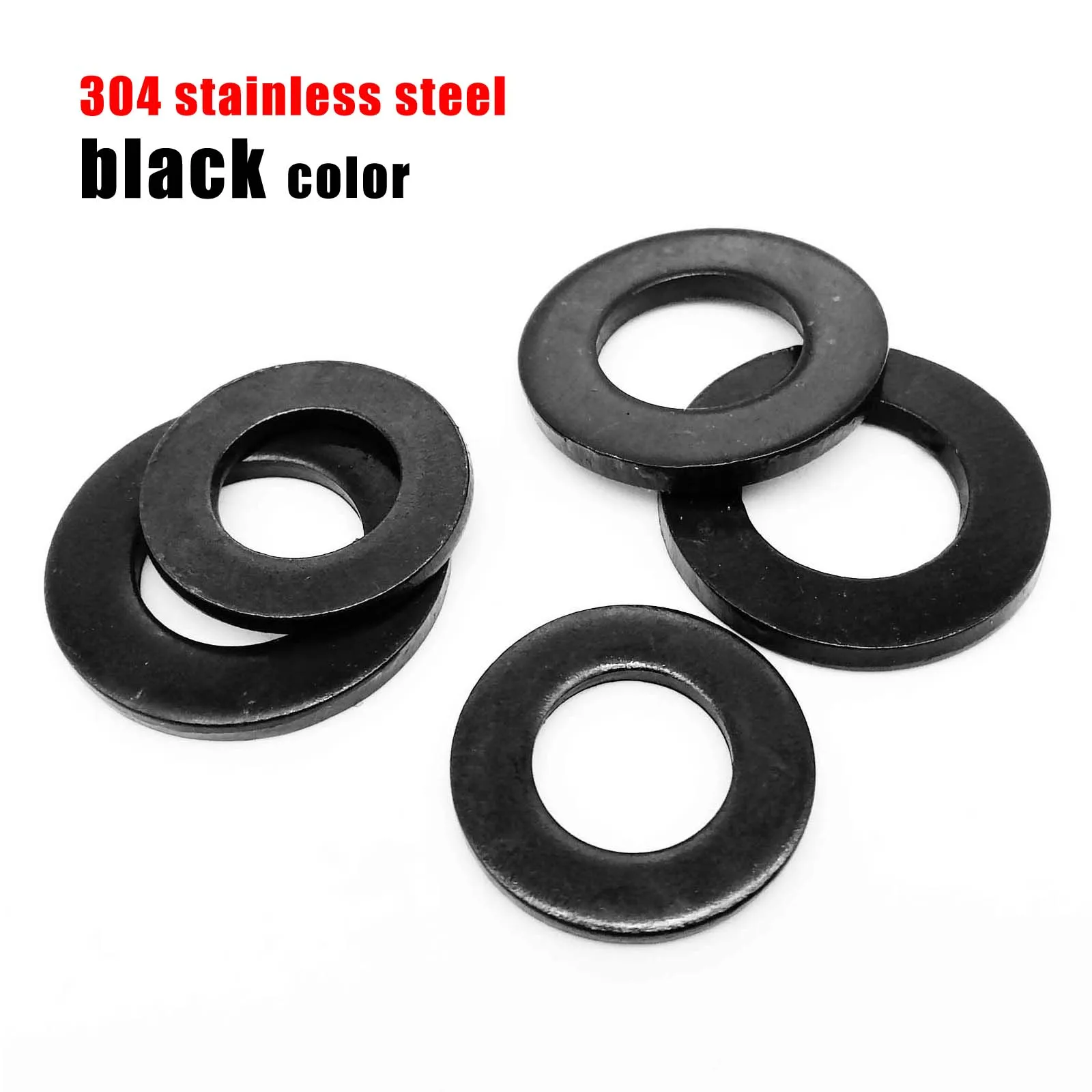 Stainless Steel Washers M1.6 M2 M2.5 M3 M3.5 M4 M5 M6 M8 M10 M12 GB97 DIN125 304 A2-70 Stainless Steel Flat Washer Plain Gasket Pad Ring