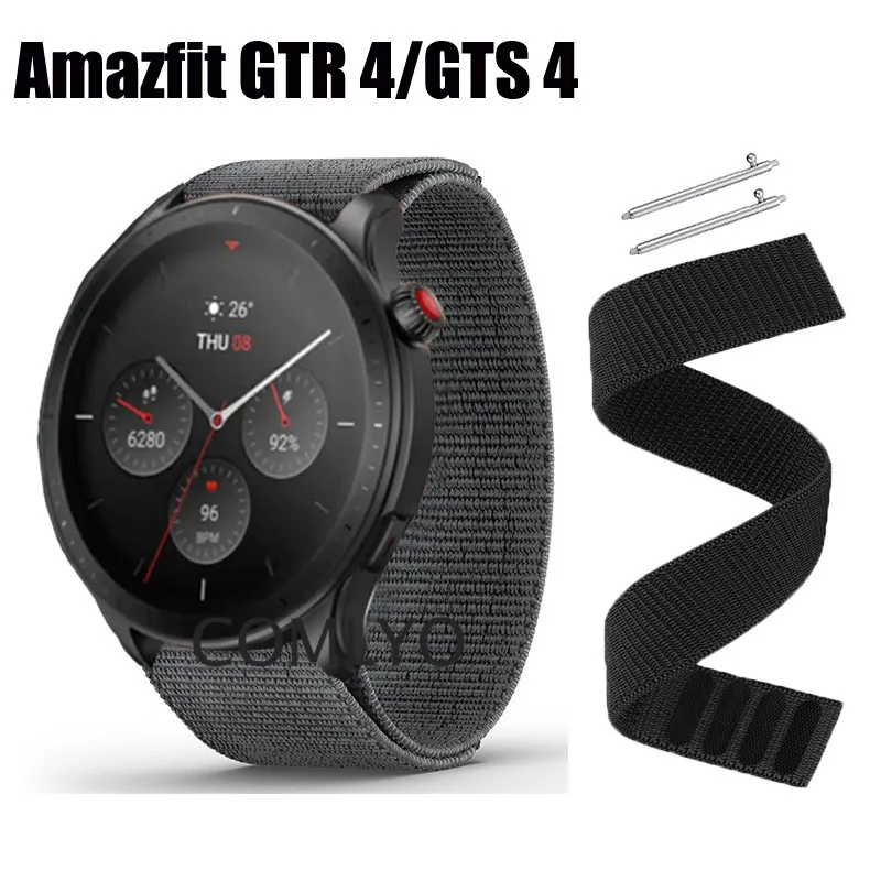 Para Amazfit GTR 4 Pro 22 mm Textura cruzada Correa de reloj con hebilla de  acero de silicona de dos colores (negro + verde lima)