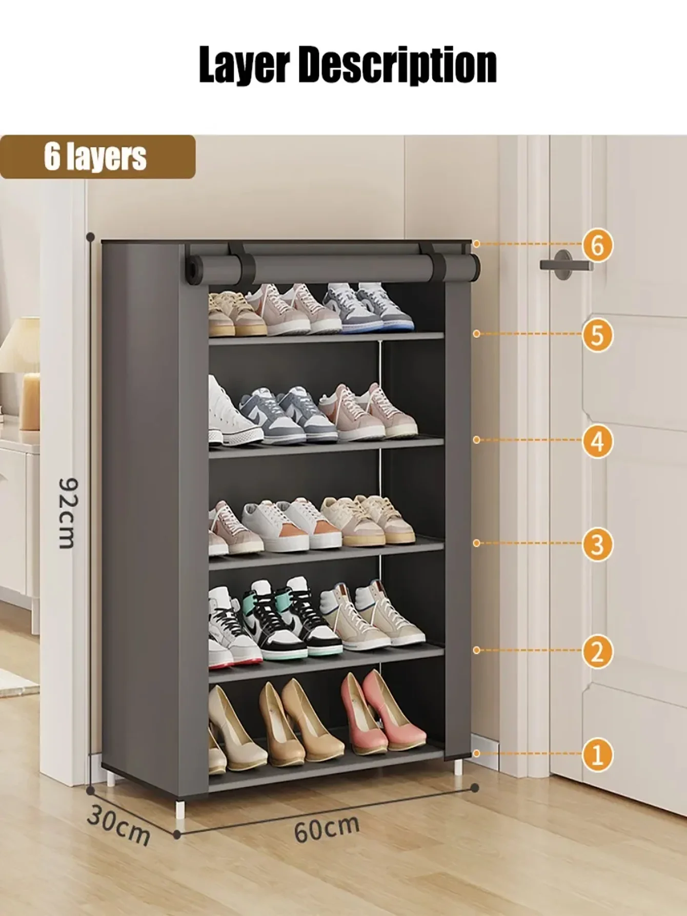 10/8/6 Layers Shoes Rack Organizer Space-saving Cabinets Shoes Shelf Rack Home Furniture Dustproof Shelf Dormitory Organizer shoe rack,shoe organizer,shoe cabinet