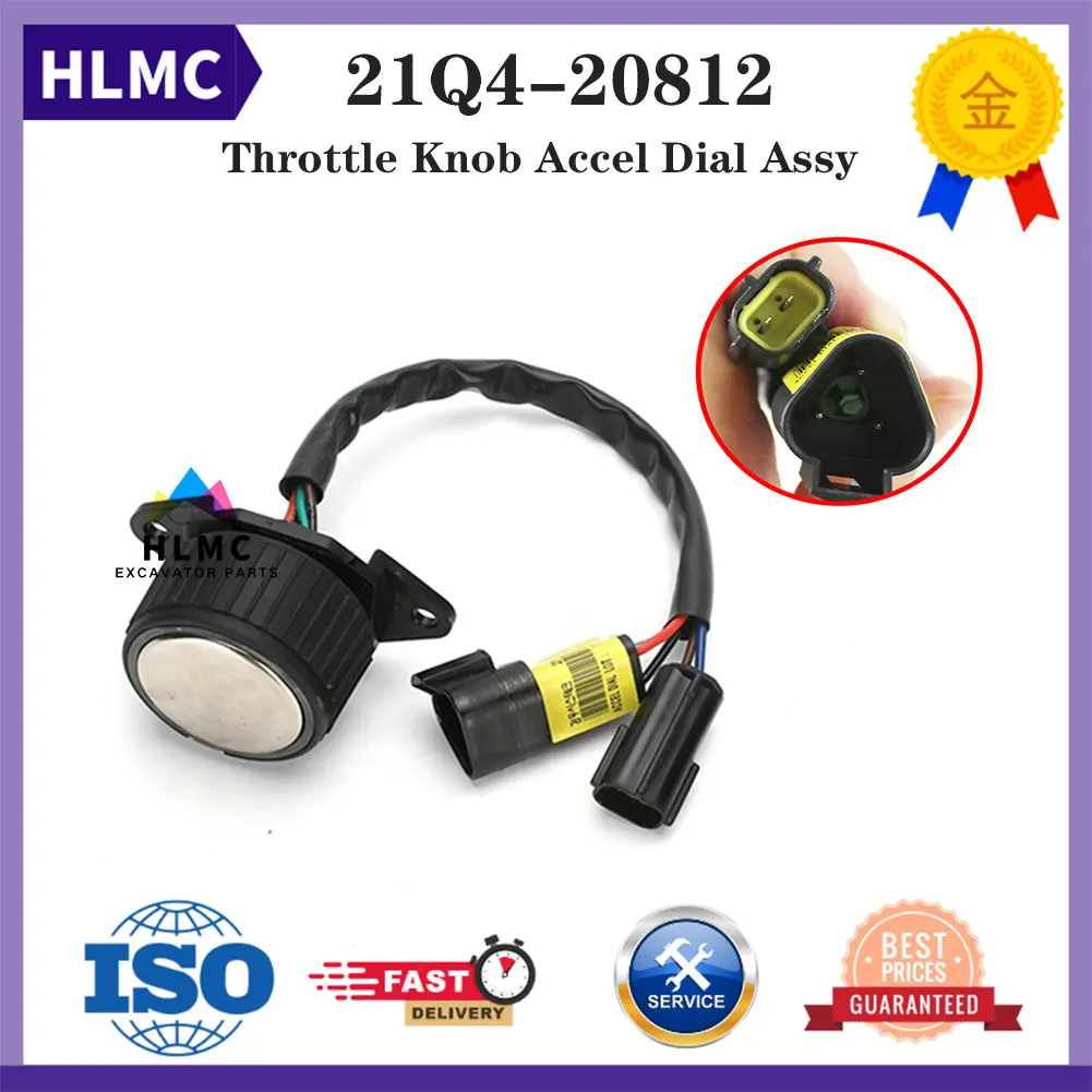 21Q4-20812 Excavator Throttle Knob Accel Dial Assy For