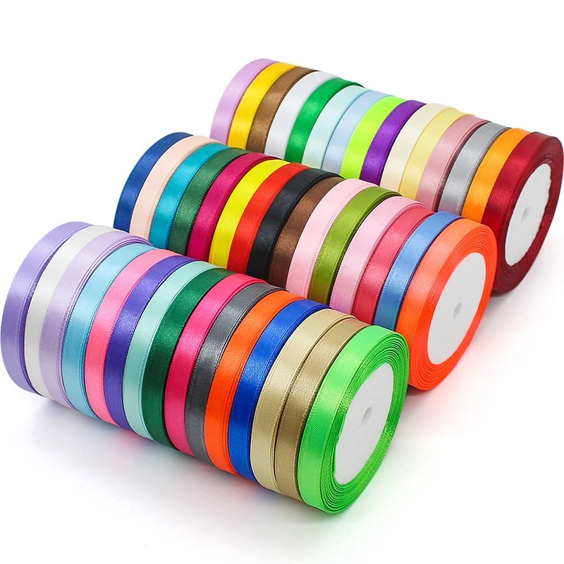 

22M/Roll Christmas Halloween Wedding Birthday Party Gift Box Cake Wrapping DIY Crafts Sewing Ribbons