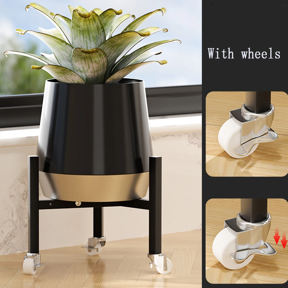 Floor type Metal Flower Pot Tray Shelf Living Room Balcony Flower Pot Storage Shelf Rack Width Adjustable