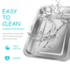 Stainless Steel Cat Litter Box Large Metal Tray Non Deformable Stable Open Type Litter Tray for Cats Open Type Cat Toilet 5