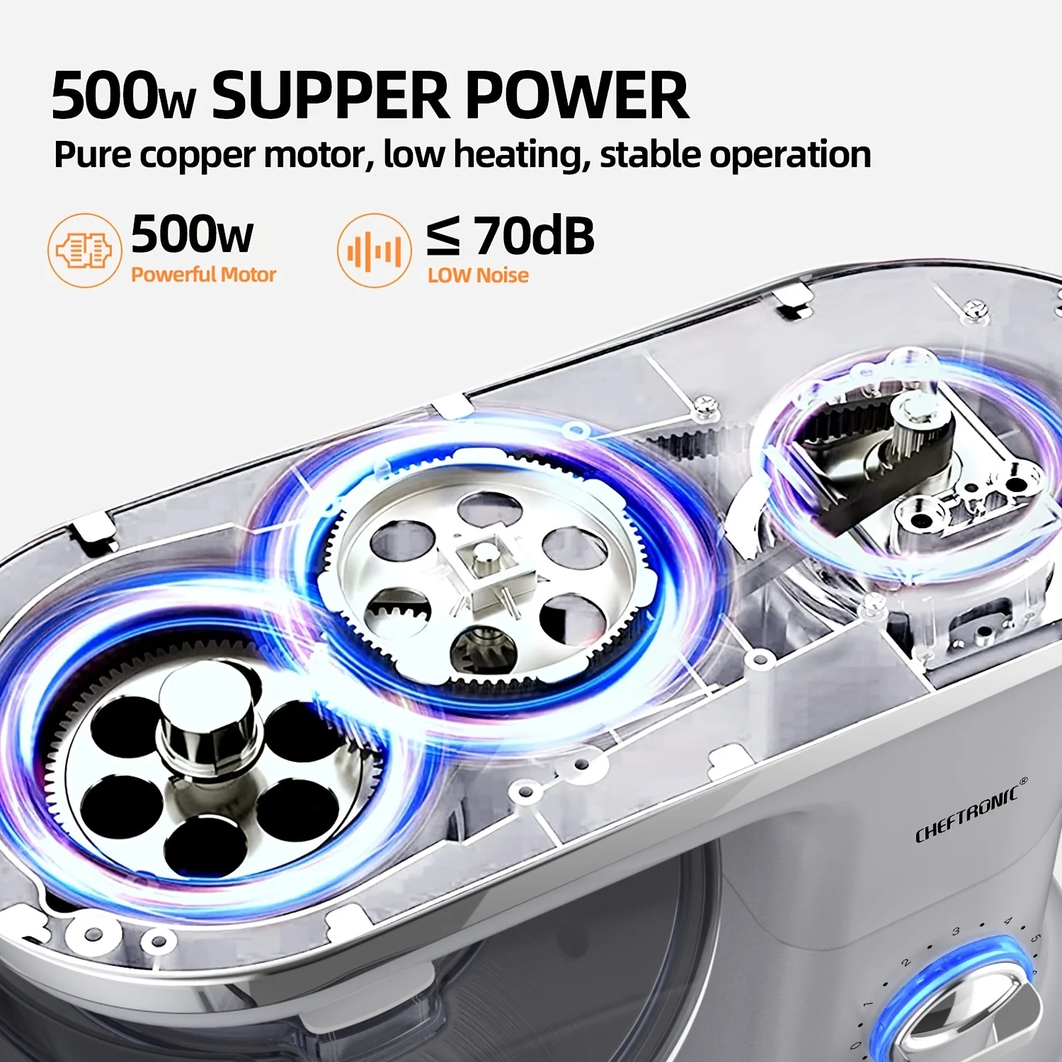 120V US plug CHEFTRONIC Stand Mixer, 5.5 Qt  Electric Household Stand Mixer - 500W 6+P Speed, blender machines,kitchen and home 5