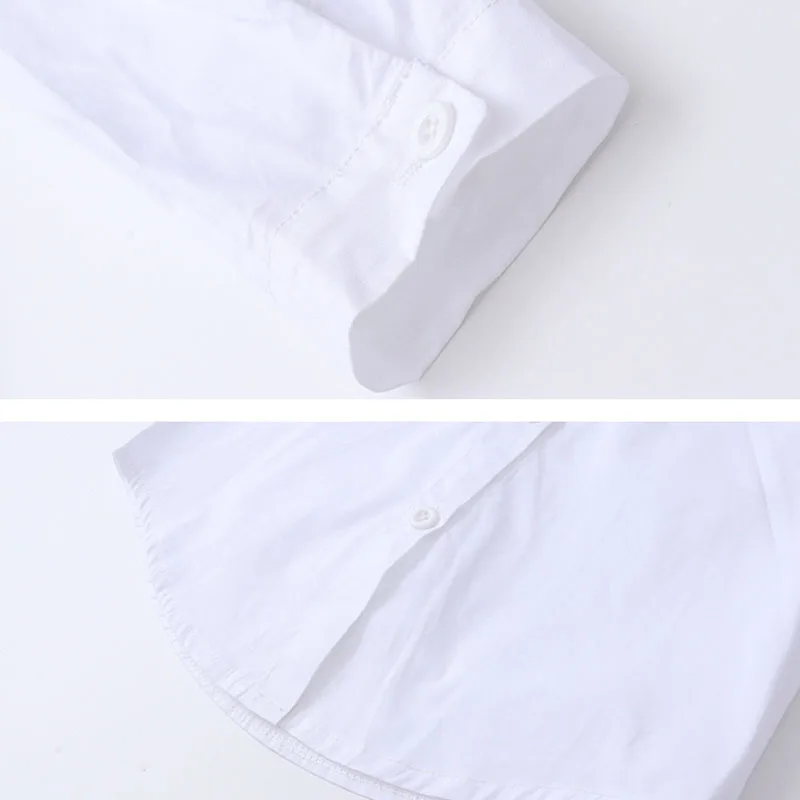 Autumn Back To School Shirts for Student Girls Princess Clothes Kids Long Sleeve White Blouse Cartoon Cat Flower Embroidery Tops