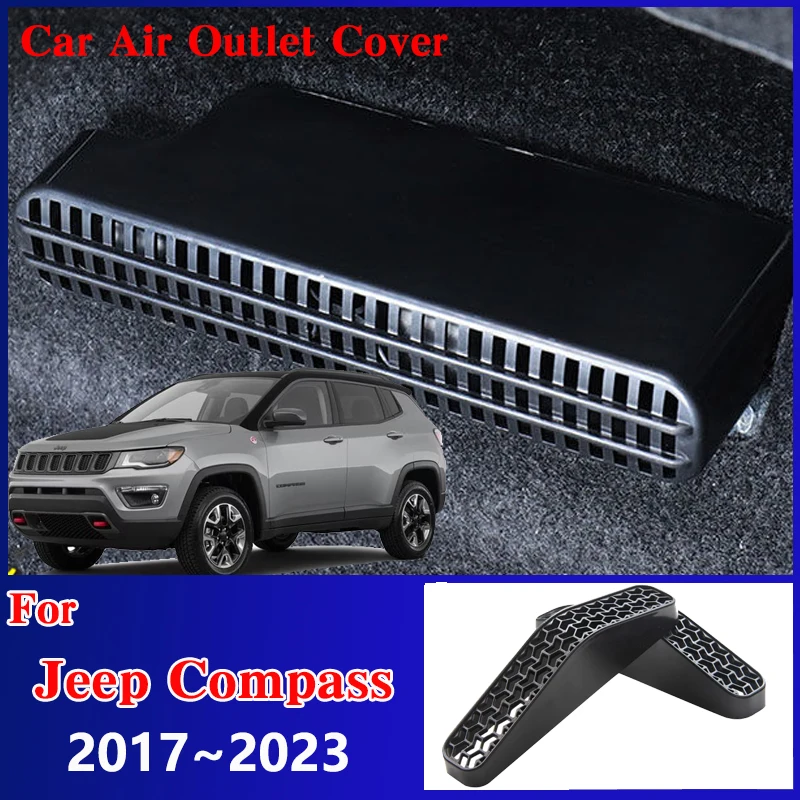 Per accessori Jeep Compass MP 2017 ~ 2022 2021 2020 2019 2x copertura  uscita aria auto sotto adesivo decorazione polvere sedile Anti-intasamento  - AliExpress