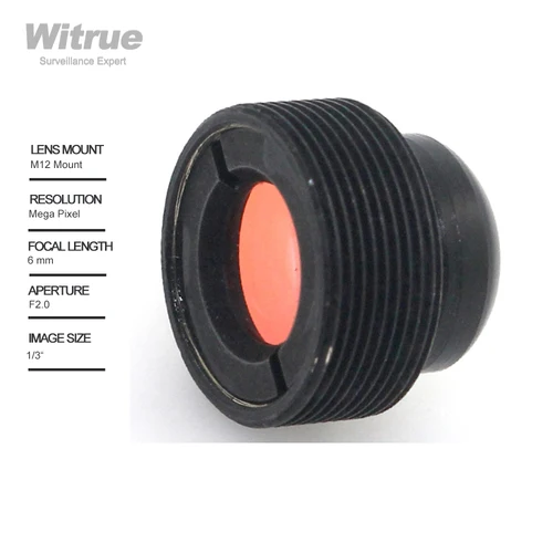 Witrue HD 핀홀 렌즈, 보안 CCTV 카메라용 마운트, 1/3 인치 F2.0, 53 도, 6mm M12 * 0.5 2