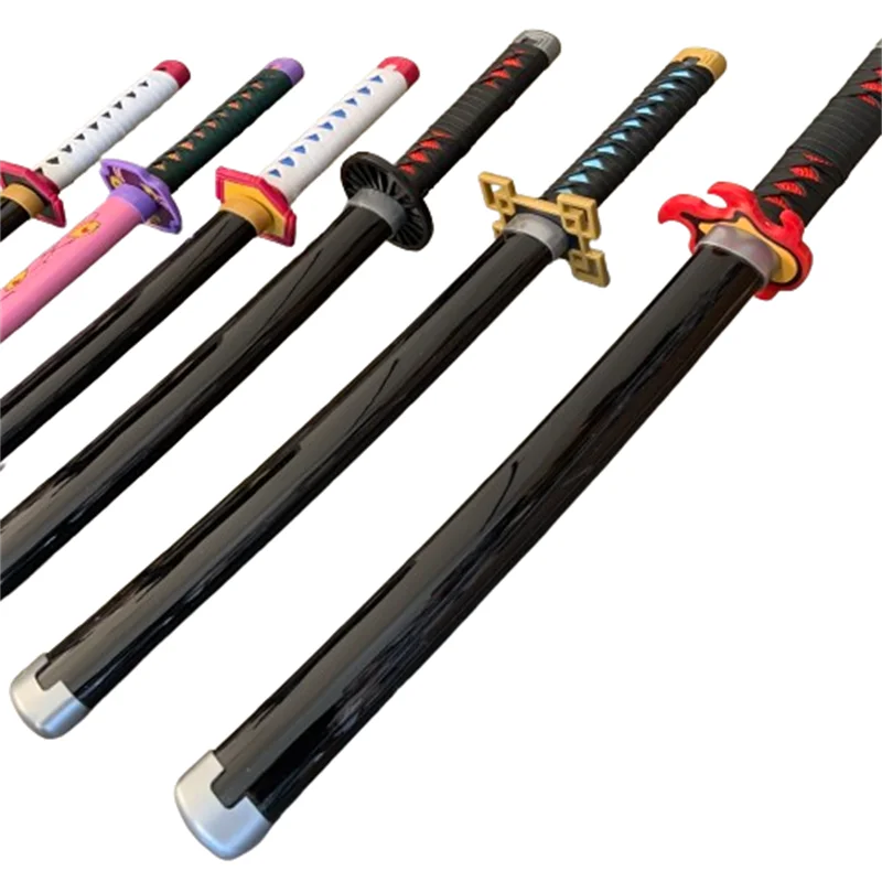 Neuestes Cosplay Iguro Obanai Anime Bambus 24-Zoll Katana Schwert Rollenspiel 60cm Modell – Detail 4