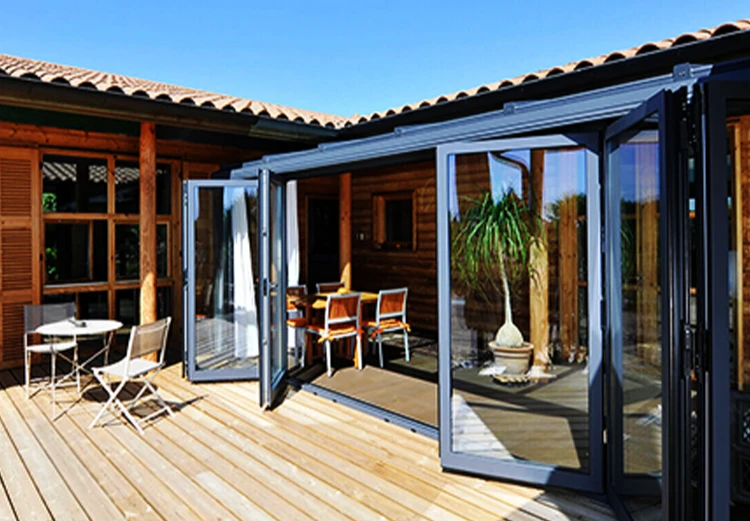 Cheap Screen Folding Aluminum Doors