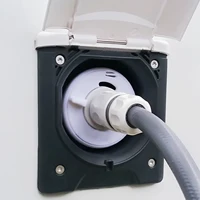 Couvercle de réservoir d'eau pour caravane, adaptateur d'entrée d'eau avec Joint de tuyau d'eau, bouchon de réservoir d'eau pour camping-car de haute qualité, remplissage d'accessoires pour camping-car, 1 ensemble 2