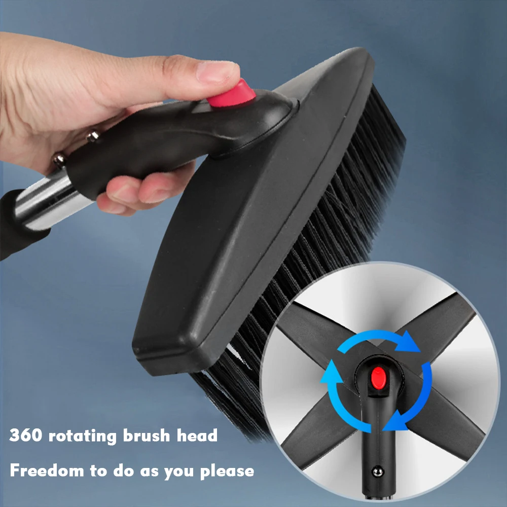 Car mounted snow shovel, metal stainless steel telescopic snow shovel, detachable ice removal device, shovel cleaning and defros