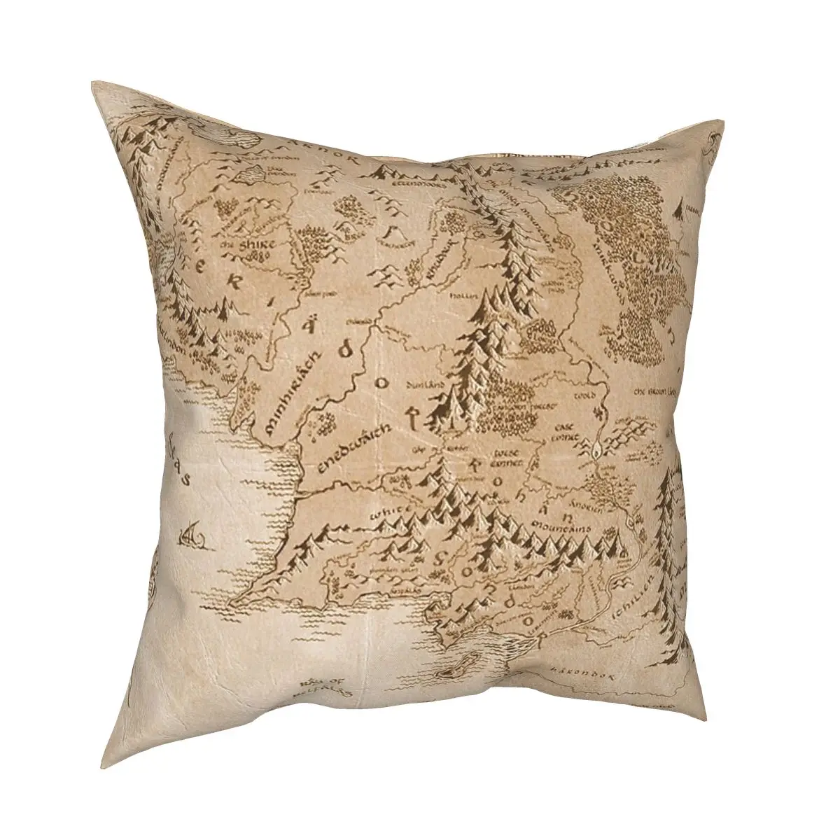 

Tolkien Map Of Middle Earth Pillow Case Cover Pilow Case Decorative Anime Hugging Pillow Rectangular Cushion 45x45cm