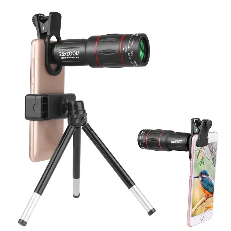 1pc 18 Times Single Barrel Telephoto Lens External Camera, Suitable For Mobile Phones, Telescopes, Concert Shooting