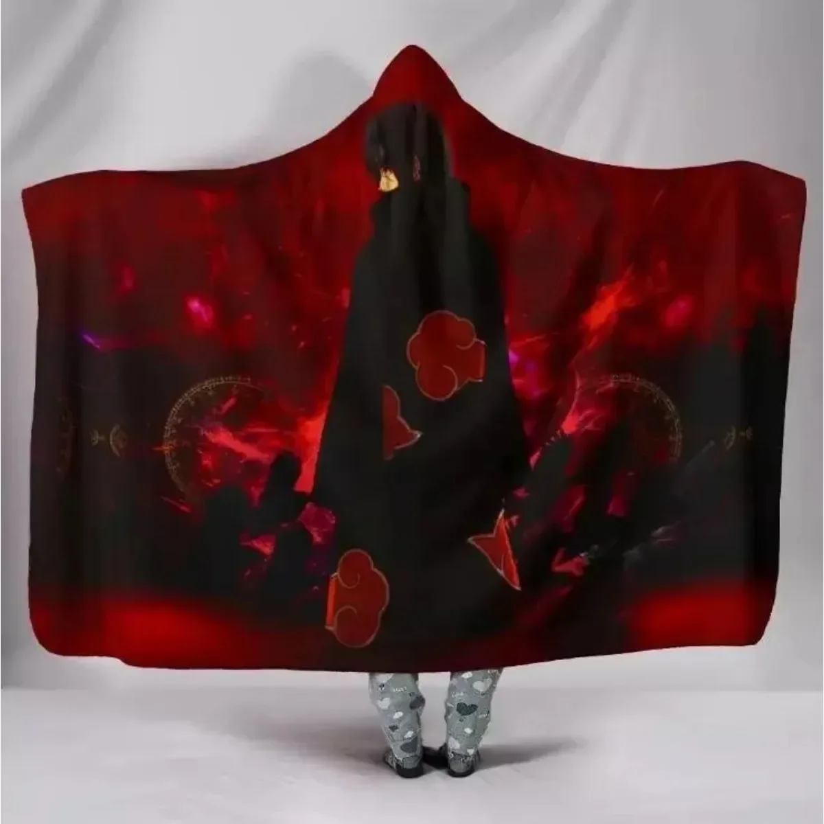 Magic Wizard Hogwartes House 3D Printed Plush Hooded Blanket Picnic Wearable Fleece Throw Warm Gift for Kids Adults 3