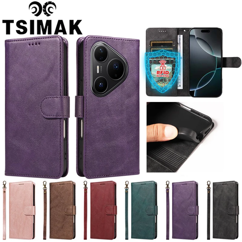 Magnetic RFID Flip Leather Wallet Case Cover