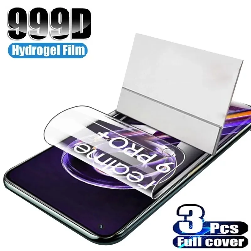 

Гидрогелевая пленка для Realme 9 10 11 Pro Plus, Защитная пленка для экрана с полным покрытием для Realme 11X, 10S, 10T, 8i, 6, 7, 8 Pro, не стекло, 3 шт.