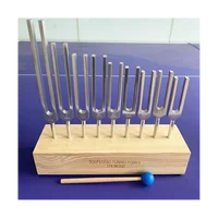 9PCS Tuning Fork Set,Tuning Forks Chakra for Healing Meditation Yoga Relaxation Instrument with Wooden Stand 1