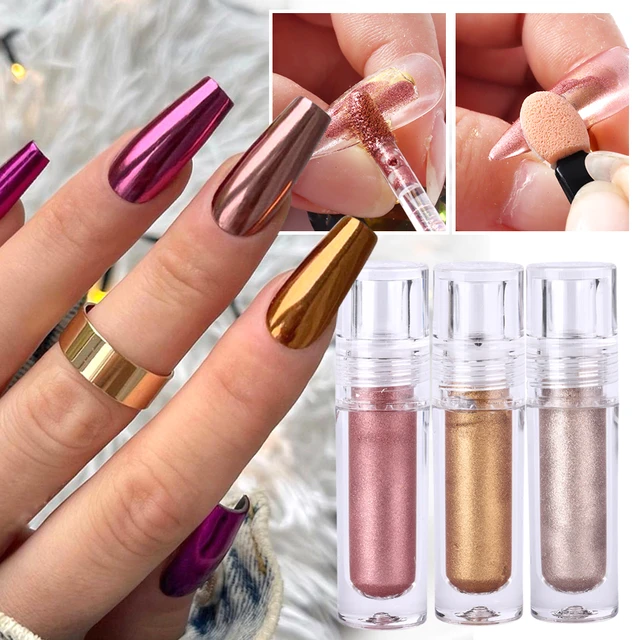 1 Box Mirror Nail Powder Sequins Pink Gold Silver Champagne Holographic  Metal Effect Nail Glitter Dust Pigment Decoration - Nail Glitter -  AliExpress