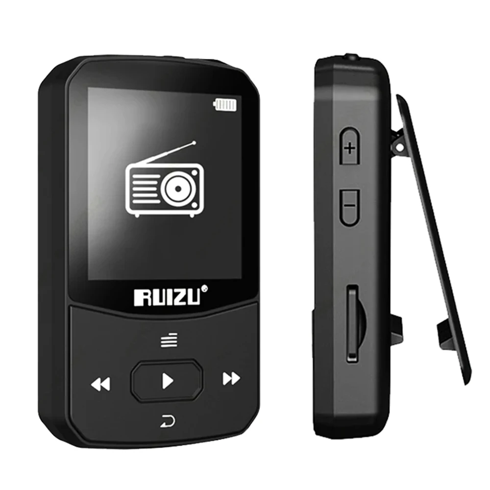 Player RUIZU X52 MP3 Player Bluetooth Tragbarer Clip Sportmusik Walkman Mini MP4 Videoplayer Mit
