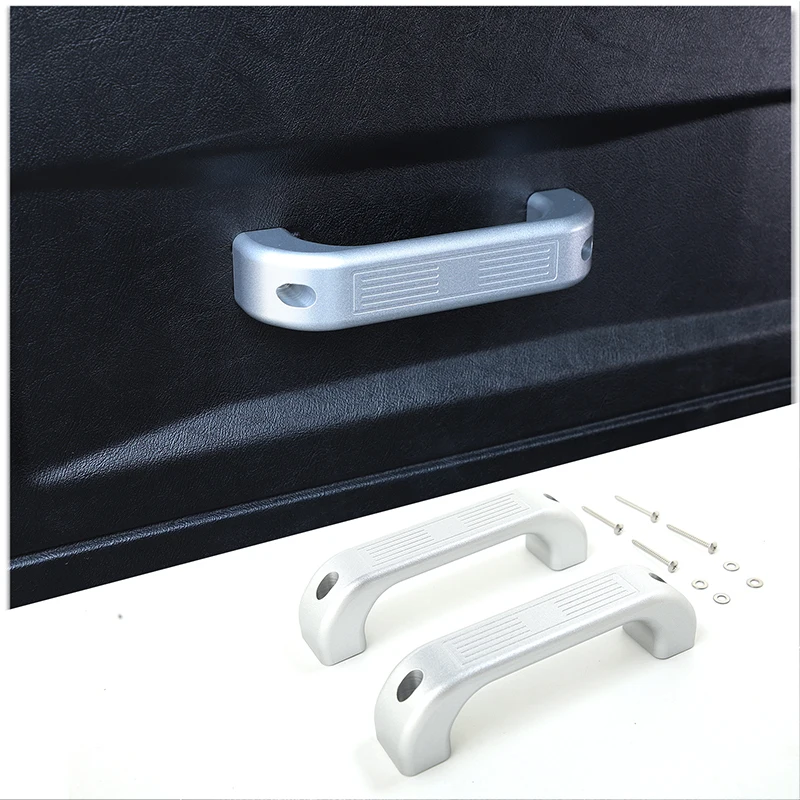 

For 04-18 Land Rover Defender Inner Door Handle Trim High Quality Aluminum Alloy Inner Door Handle Silver Replacement Parts