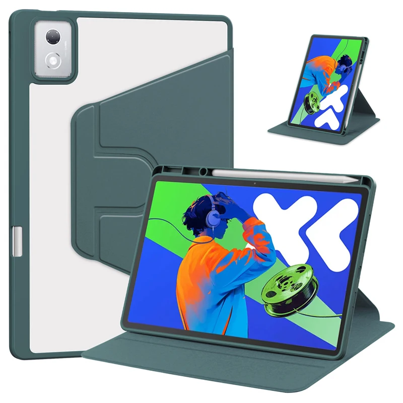Enhanced Rotating Acrylic Stand Case with Pen Holder