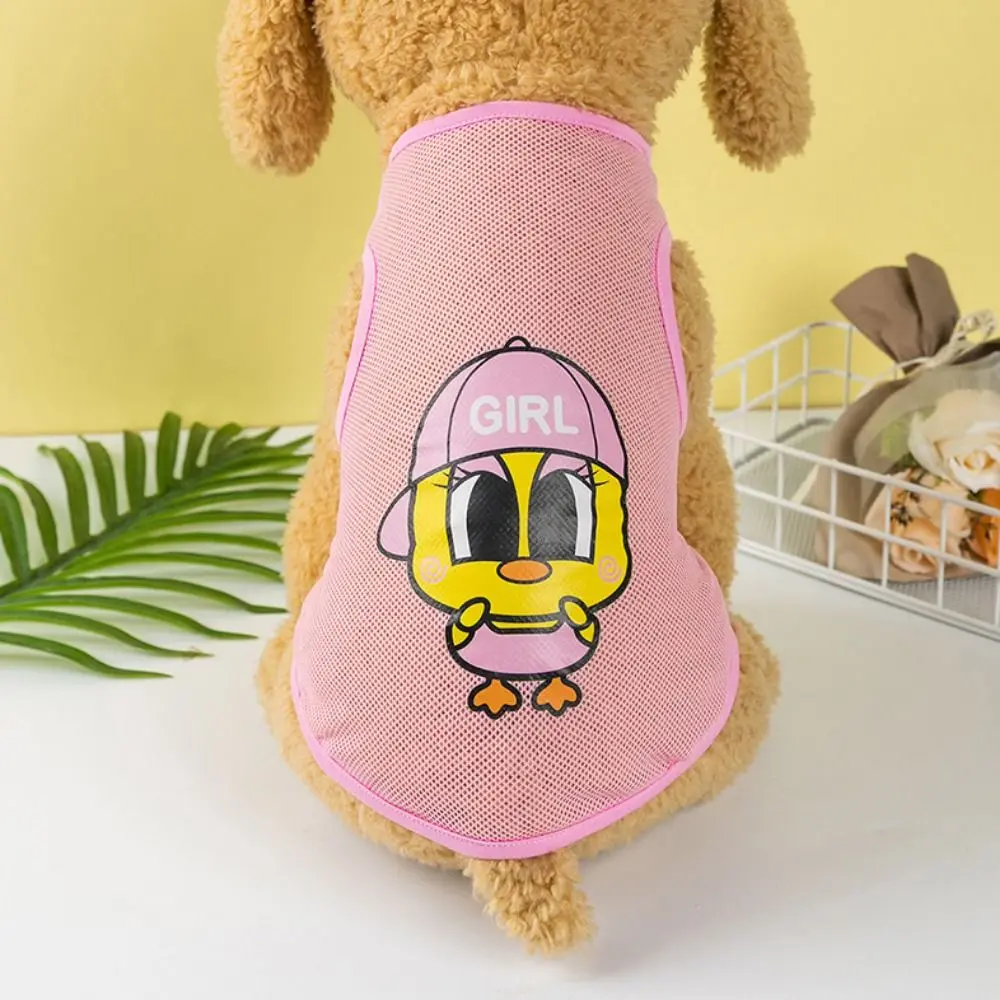 Cute Cartoon Polyester Fibre Cool Soft Cat T-shirt Cat Costume Puppy Vest Dog Clothes