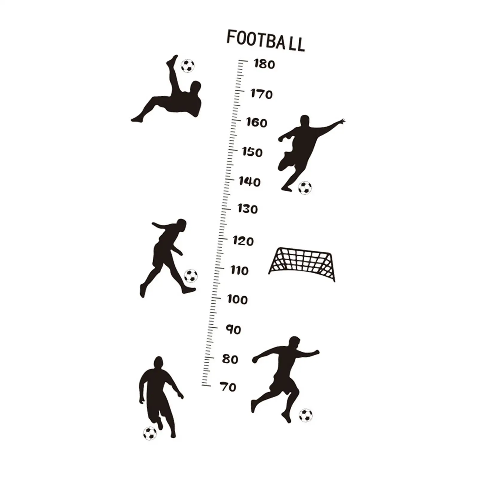 Height Chart for Kids Football Wall Stickers for Playroom Kids Room Walls