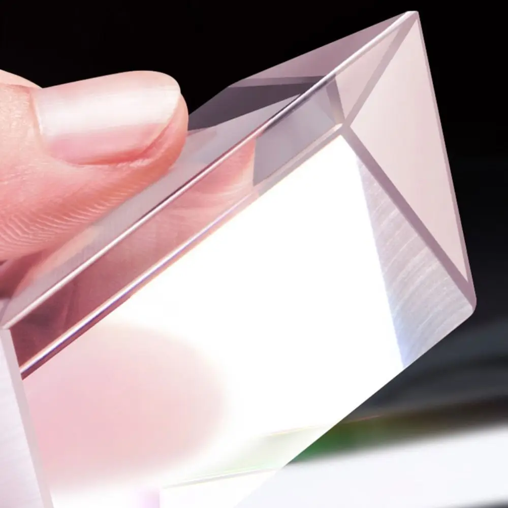 Crystal Physical Optics Prism Optical Glass Prism Design Rainbow Triangular Prism Seven Colors Seven Color Triprism Students