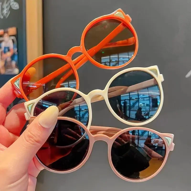 Girls Boys Cute Animal Cartoon Ears Sunglasses Kids Outdoor Sun Protection Children Lovely Vintage Protection Sunglasses