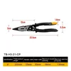 TOUGHBUILD TB-H3-21-CP 9-inch labor-saving pointed nose pliers with reset spring pointed nose pliers sturdy hand tool 2