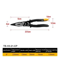 TOUGHBUILD TB-H3-21-CP 9-inch labor-saving pointed nose pliers with reset spring pointed nose pliers sturdy hand tool 2