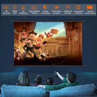 XIAOHUI Anti-light Thick HD Projector Screen 16:9 No-hole Wall-mounted Home Projection Screen 60/72/84/92/100/110/120/133inch - Image 2