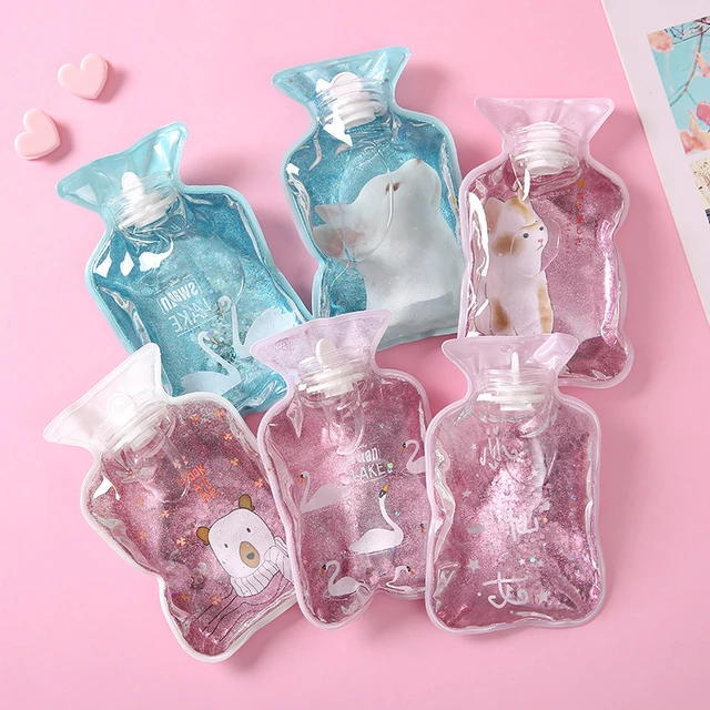 Botella de agua caliente de dibujos animados para niñas, Mini botellas de agua  caliente, calentador de manos portátil, bolsas de bolsillo para manos y  pies - AliExpress