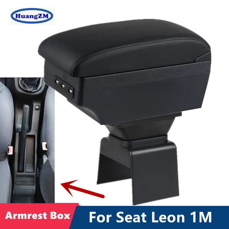 Reposabrazos Central para almacenamiento con carga USB, accesorios para Seat Leon 1M| | - AliExpress