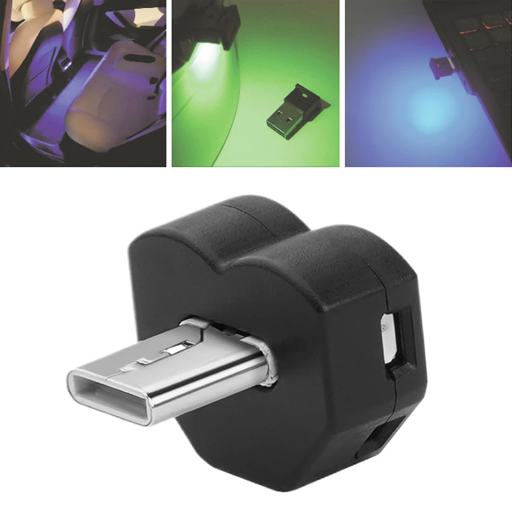 1/2 Pezzi Luce LED per Auto Tipo-C con Sensore di Luce Automatico, Illuminazione Ambientale RGB Notturna, Direzione Regolabile, Lampada USB per Decorazione Interna del Veicolo - immagine 6