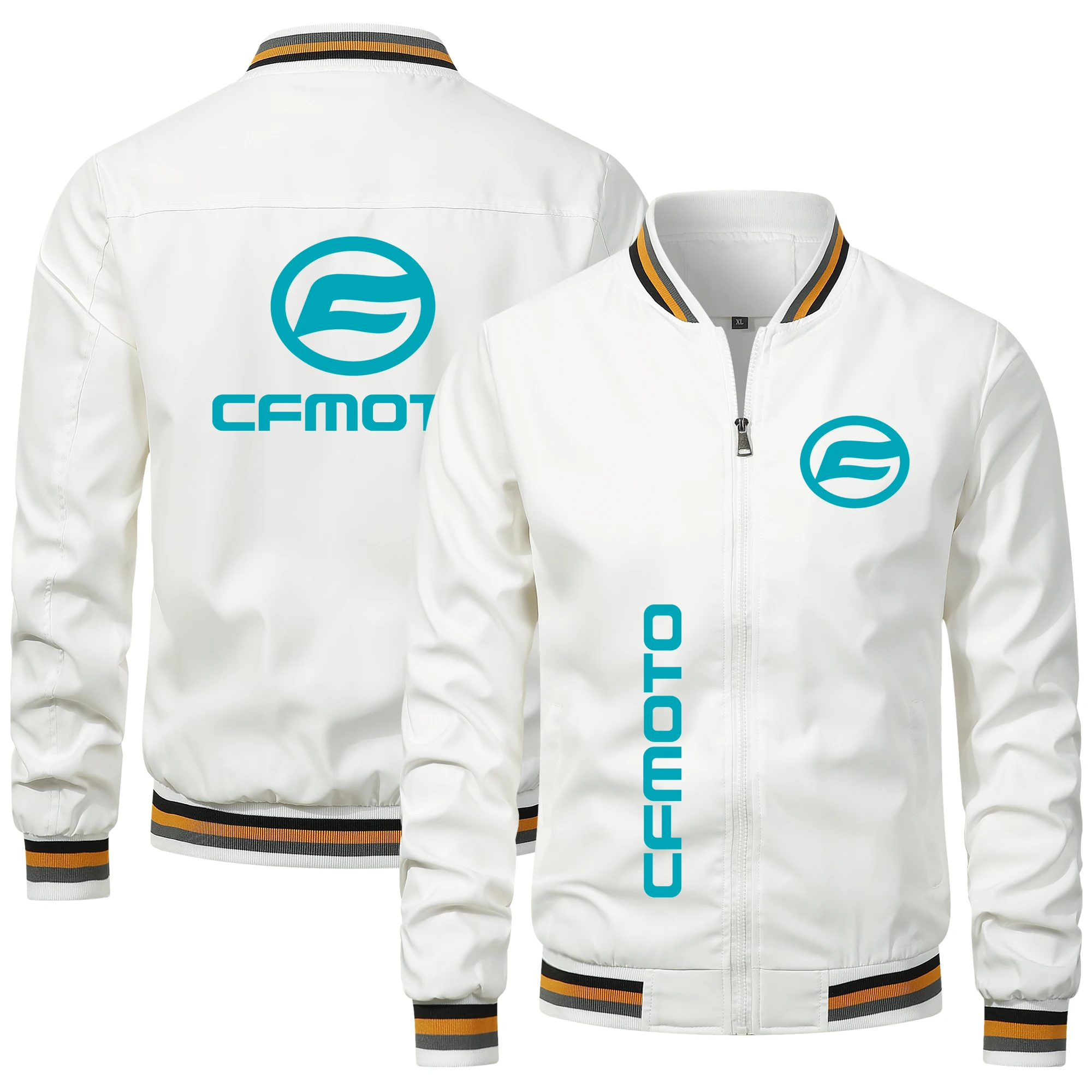 New Fashionable Men's Jacket CFMOTO Logo Motorcycle 2024 Qatar Racing Jacket Outdoor Windproof Off-road Bicycle Jacket Spring 3