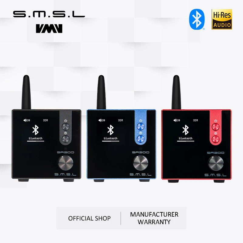 SMSL SA300  High Power Bluetooth 5.0 HiFi Remote Digital Amplifier Desktop Power Amplifier Amp 80W Analog sub amp