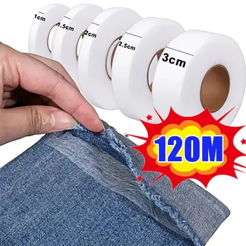 Double-sided Non-woven Interlining Adhesive Tape Iron On Hem Tape Edge Shorten Repair Pants For Hats Clothes DIY Sewing Crafts