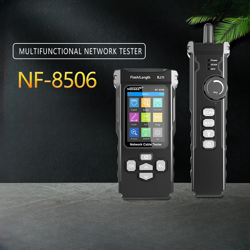 NOYAFA NF-8506 Multifunction Cable Tester Support Ethernet IP Scan Ping Poe Test Wire Continuity Test Measure Length Tool