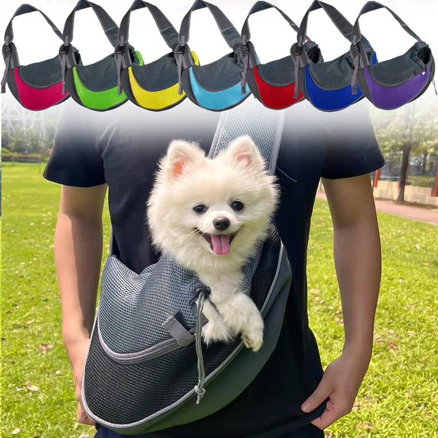 1pcs Pet Cat Dog Carrier Backpack Travel Tote Shoulder Bags Mesh Sling Carry Pack Pet Carrying Supplies Crossbody Shoulder Bag 5