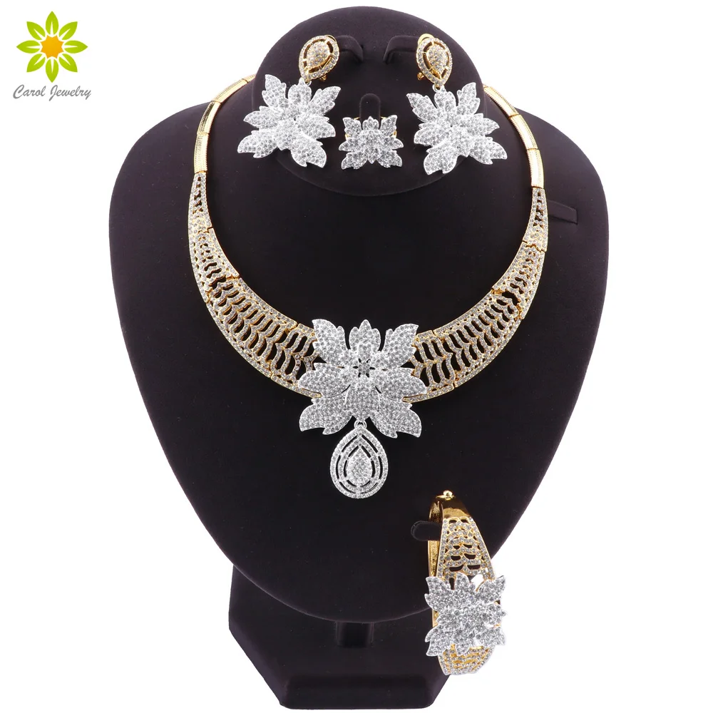 Dubai Wedding Party Jewelry Set For Women Fashion Necklace Jewelry