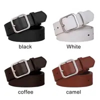 PU Leather Belt For Women Square Buckle Pin Buckle Jeans Black Belt Chic Luxury Brand Fancy Vintage Strap Female Waistband - Image 6