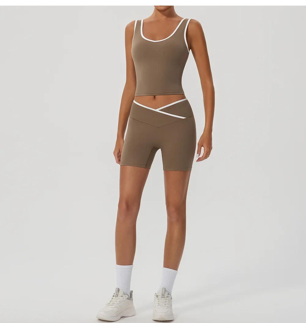 Cross Waist Cycling Shorts Women High Waisted Yoga Pants Leisure Female Gym Workout Sports Shorts Indoor Outdoor Short Leggings 9 Sbc9dc92a8aeb496f9506ea27cfca533aX