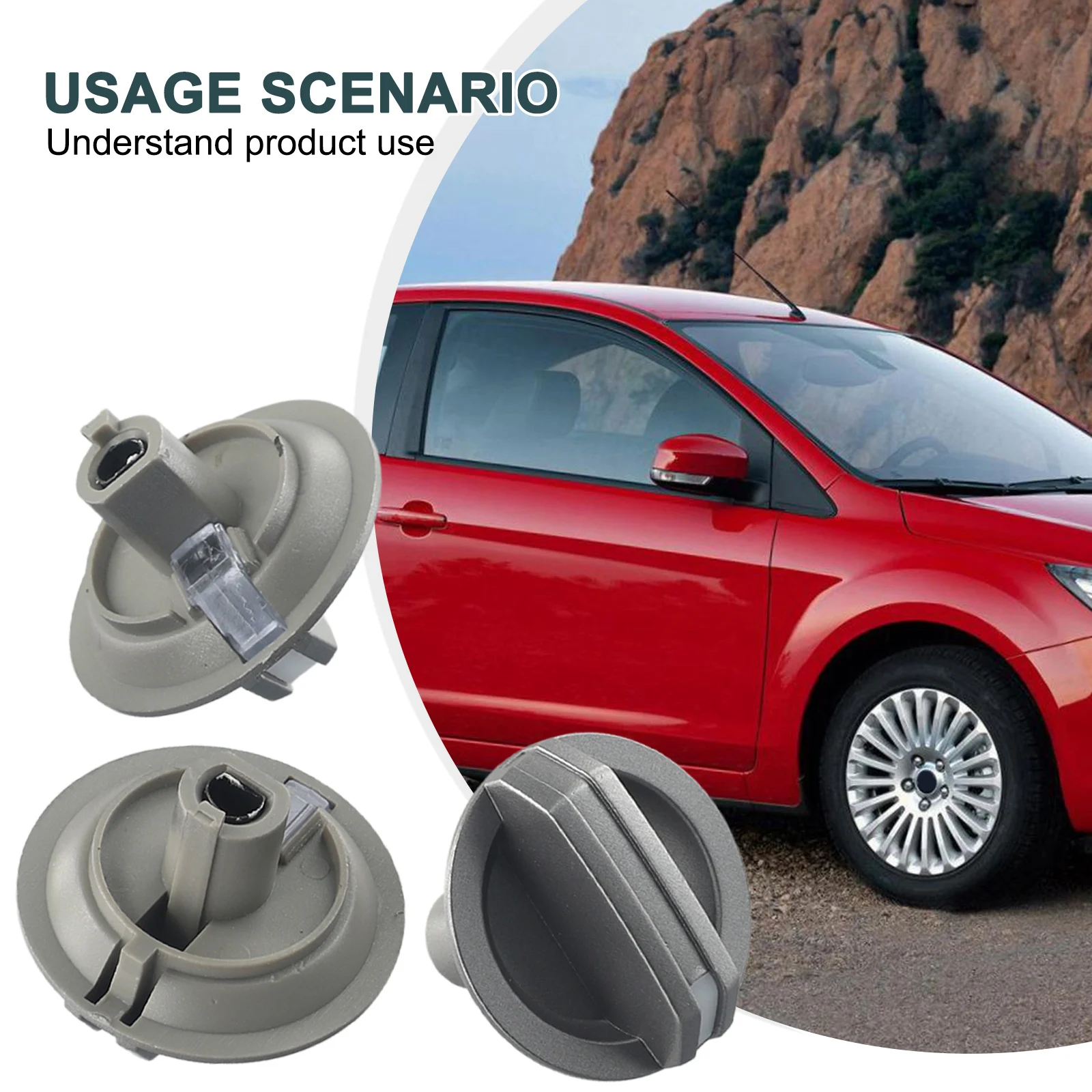 

Car Heater Fan A/C Control Knob Interior Replacement Part For UR5661195C/UR5861195C Interior Replacement Part 3Pcs