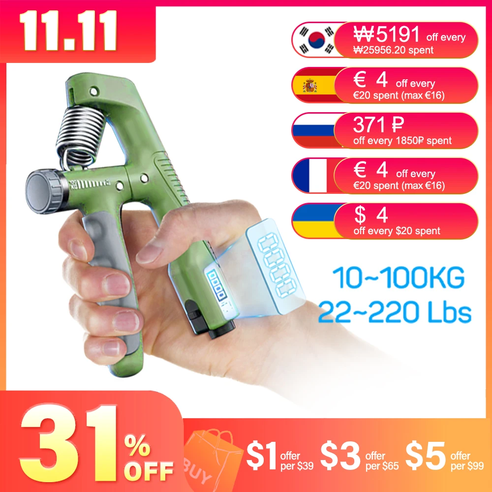 Hand Grip Strengthener 10-100Kg Wrist Expander 1