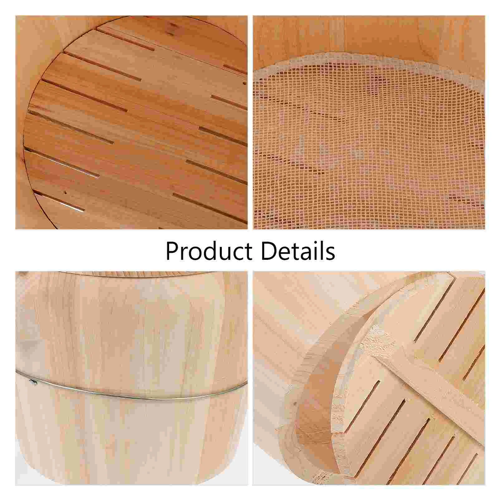 Girl Steam Bucket Baby Veggie Tray with Lid Food Steamer Wood Oven Wooden Steamed Barrel